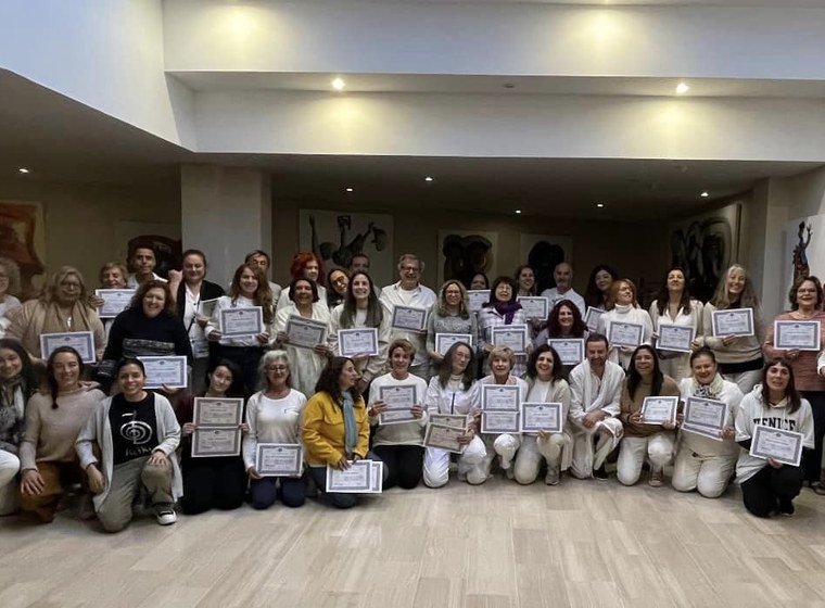 Grupo de alumnos formados en Reiki con JavierMa